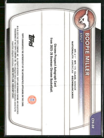 2025-26 Bowman Chrome Prospect Auto Gold Mojo Boopie Miller #CPA-BR