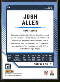 2024 Donruss Press Proof Silver Josh Allen #/100 #300