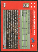 2007 Topps Exclusive Rookies Calvin Johnson #2