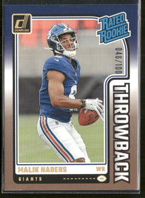 2024 Donruss Rated Rookies Throwback Studio Series Malik Nabers #/100 #48