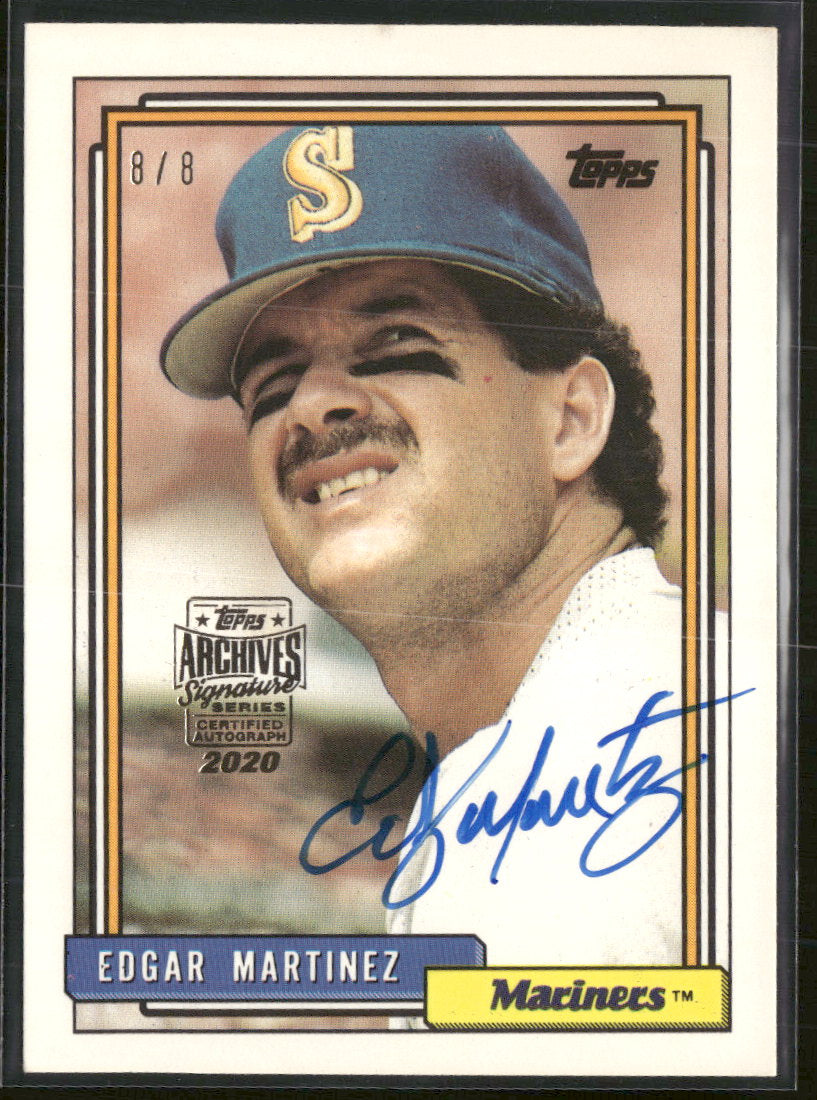 2020 Topps Archives Signature Retired Player Edition - Edgar Martinez  #/8  #553