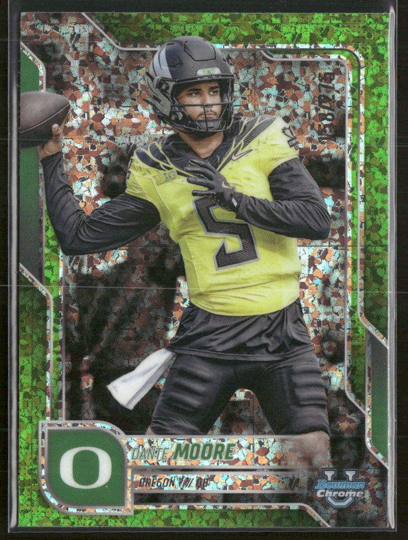 2025 Bowman U C Lime Green Mini-Diamond Refractor Dante Moore #/275 #137