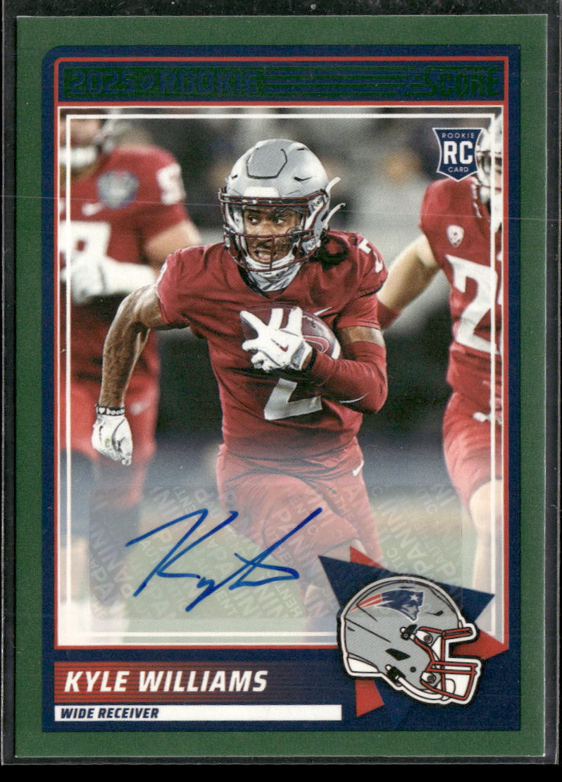 2025 Score Base Rookie Signatures Green Kyle Williams Rookie Auto #57