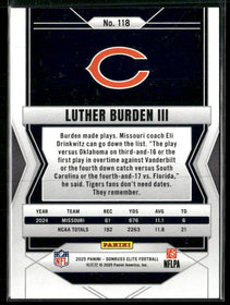 2025 Donruss Elite Status Explosion Luther Burden III Rookie #/999 #118