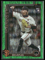 2025 Topps Green Rainbow Foil Spencer Bivens Rookie #/99 #537