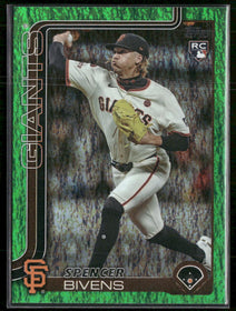 2025 Topps Green Rainbow Foil Spencer Bivens Rookie #/99 #537