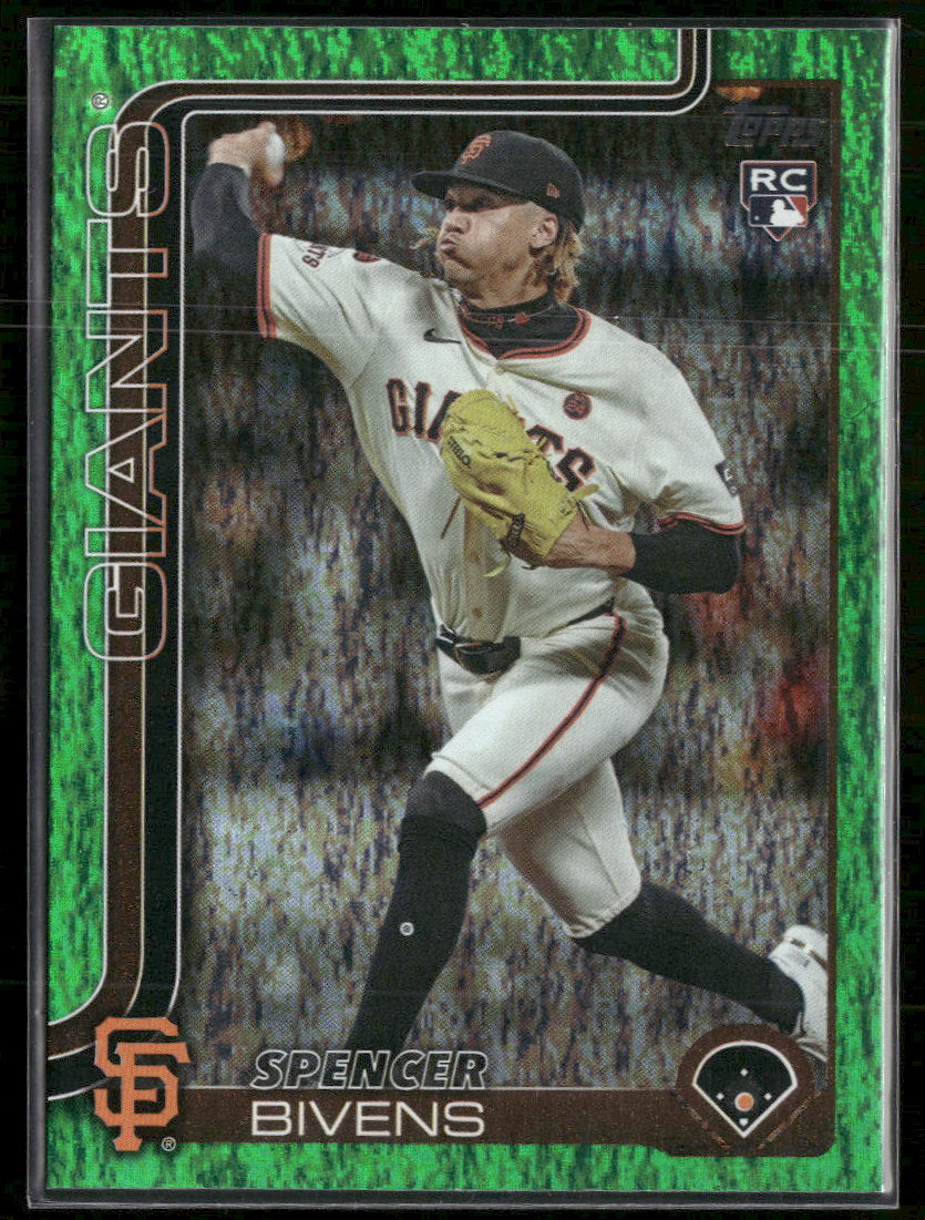 2025 Topps Green Rainbow Foil Spencer Bivens Rookie #/99 #537
