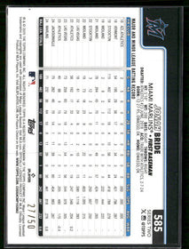 2025 Topps Holiday Beach Ball Jonah Bride #/50 #585