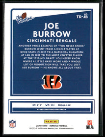 2020 Donruss - The Rookies Joe Burrow #TR-JB