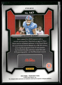 2024 Panini Prizm Draft Picks Silver Prizm Jaxson Dart #147