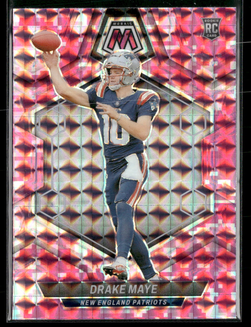 2024 Panini Mosaic Mosaic Camo Pink Drake Maye #303