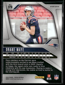 2024 Panini Prizm Green Wave Drake Maye Rookie #329
