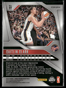2024 Panini Prizm WNBA Blue Velocity Prizms Caitlin Clark Rookie #22