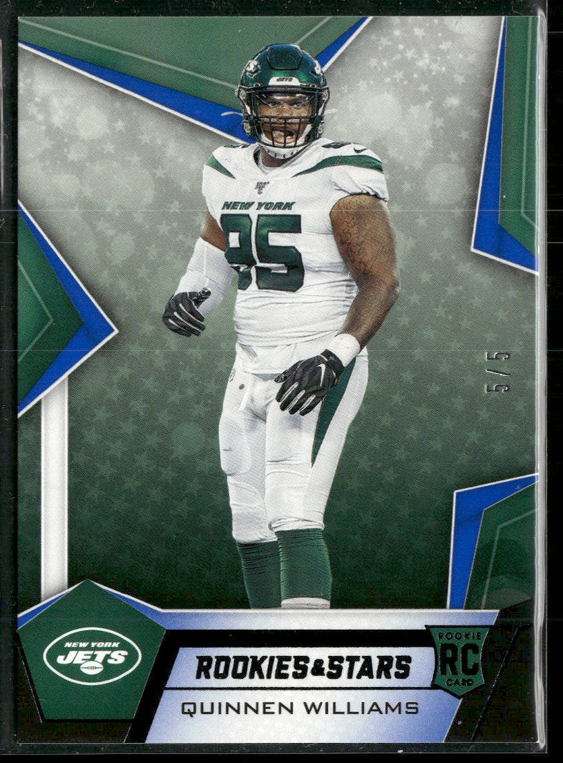 2019 Panini Rookies & Stars Green #/5 Quinnen Williams Rookie #200