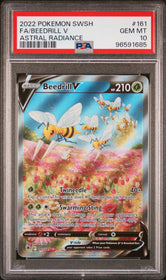 2022 Pokemon Sword & Shield Astral Radiance Fa/Beedrill V 10 PSA #161