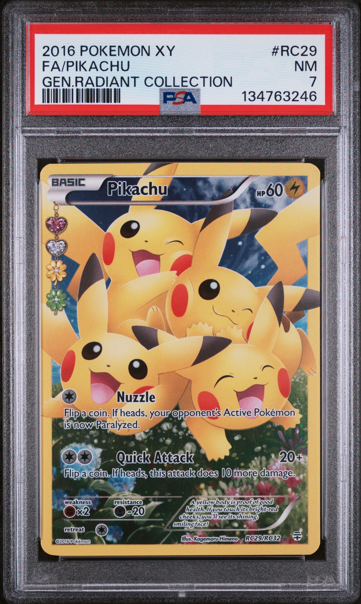 2016 Pokemon Xy Generations Radiant Collection Fa/Pikachu 7 PSA #RC29