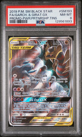 2019 Pokemon Sm Black Star Promo Prtnrshp.Tins Fa/Garch. & Girat.Gx 8 PSA #SM193