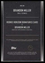 2023-24 Topps Midnight Rookie Horizon Signatures Brandon Miller Auto #RHS-BM
