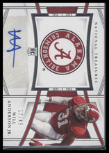 2023 Panini National Treasures Collegiate Team Logo Auto Will Anderson Jr. /49