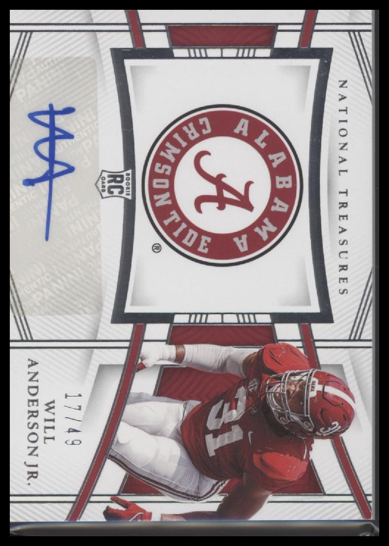 2023 Panini National Treasures Collegiate Team Logo Auto Will Anderson Jr. /49