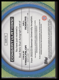 2022-23 Bowman University Dual Auto Relics Taulia Tagovailoa / Will Rogers /99