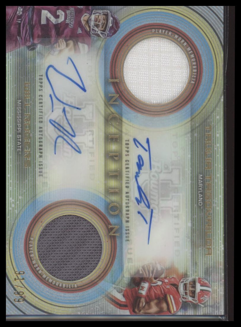 2022-23 Bowman University Dual Auto Relics Taulia Tagovailoa / Will Rogers /99