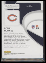 2024 Panini Immaculate Collection Rome Odunze #/99 Auto #104