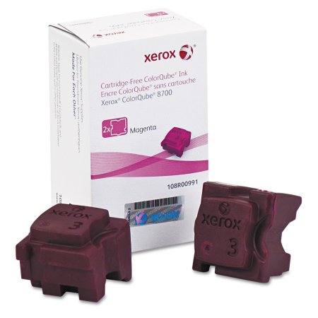New, Pre-Owned - Xerox Solid Ink 8700 Magenta (2 sticks) (108R00991) (108R01011)