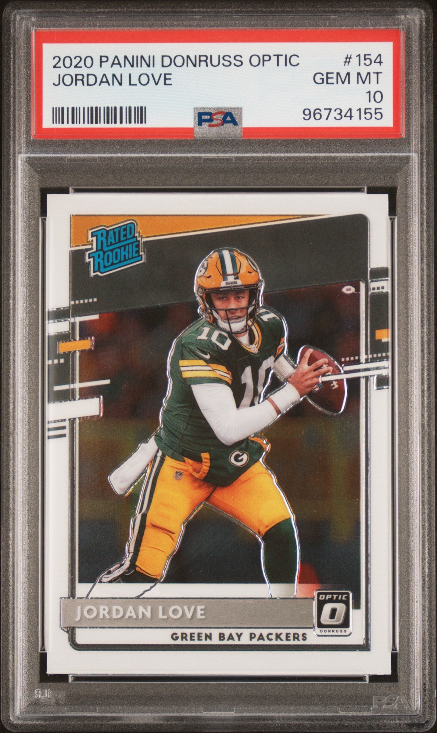 2020 Panini Donruss Optic Jordan Love 10 PSA #154