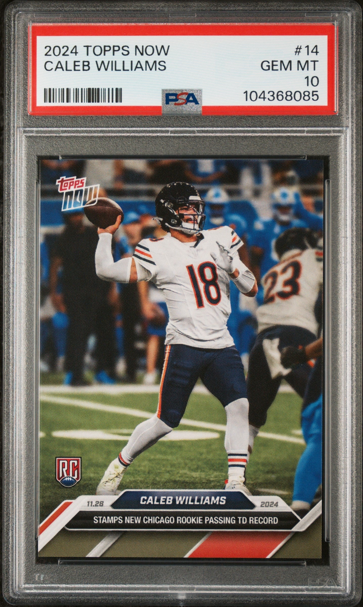 2024 Topps Now Caleb Williams 10 PSA #14
