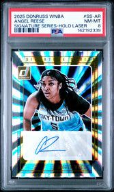 2025 Panini Donruss Wnba Signature Series-Holo Laser Angel Reese 8 PSA #SS-AR