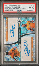 2021 Panini Prizm PL Dual Signatures-Choice C.Coady/R.Jimenez 8 PSA #JC