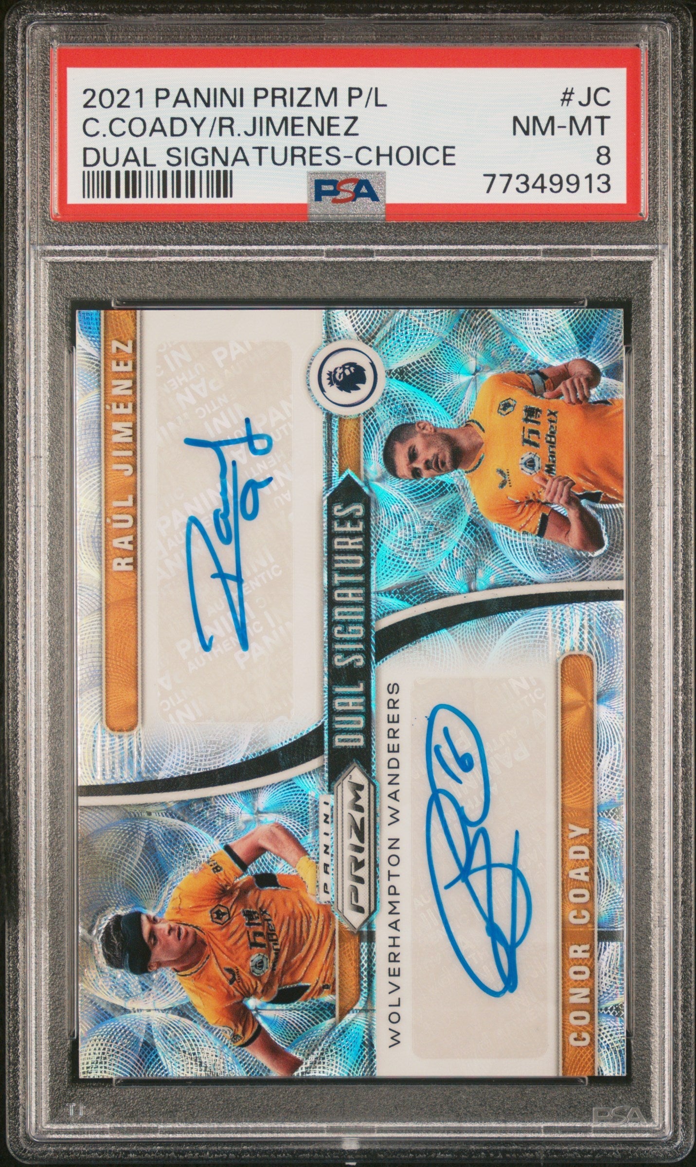 2021 Panini Prizm PL Dual Signatures-Choice C.Coady/R.Jimenez 8 PSA #JC