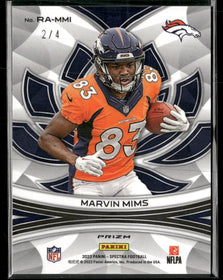 2023 Panini Spectra Rookie Aura Neon Marble Marvin Mims #/4 #RA-MMI