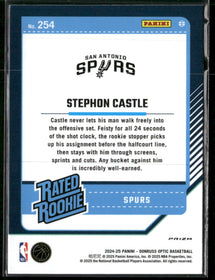 2024-25 Donruss Optic Purple Shock Stephon Castle Rookie #254
