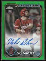 2024 Topps Chrome Rookie Auto Green Refractor Nolan Schanuel #/99 Auto #RA-NS