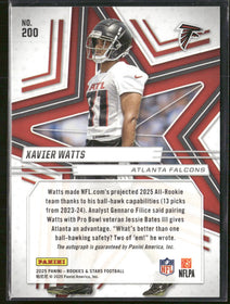 2025 Panini Rookies & Stars AU Orange Xavier Watts Rookie #/199 Auto #200