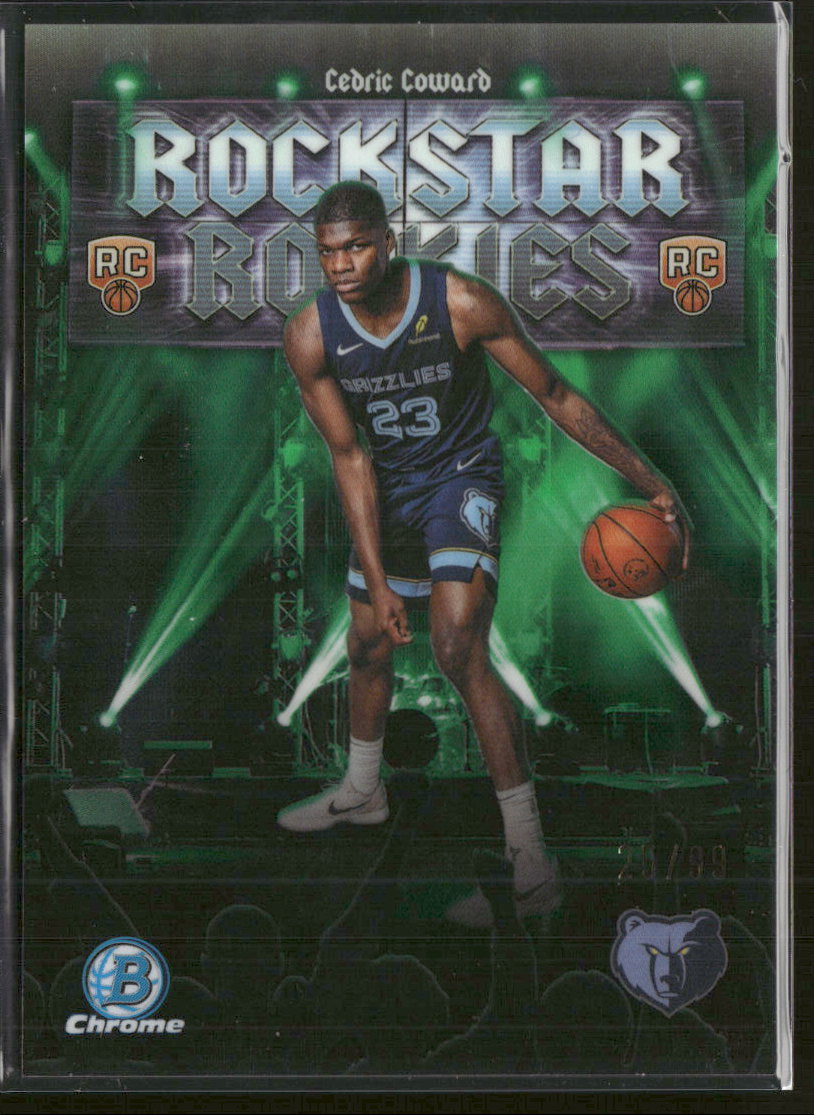 2025-26 Bowman Rockstar Rookies Green Refractor Cedric Coward #/99 #RR-11