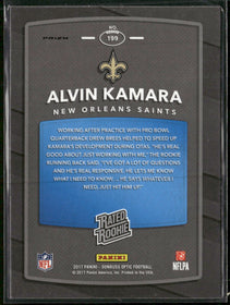 2017 Donruss Optic Red and Yellow Alvin Kamara Rookie #199