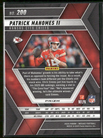 2025 Panini Mosaic Red Scope Patrick Mahomes II #200