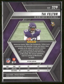 2025 Panini Mosaic Mosaic Genesis Tai Felton Rookie #329