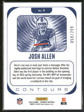 2025 Panini Phoenix Contours Silver Hyper Prizm Josh Allen #/299 #4