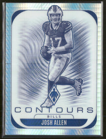 2025 Panini Phoenix Contours Silver Hyper Prizm Josh Allen #/299 #4