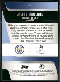 2025-26 Topps UEFA Club Competitions Yellow Holo Erling Haaland #/299 #181
