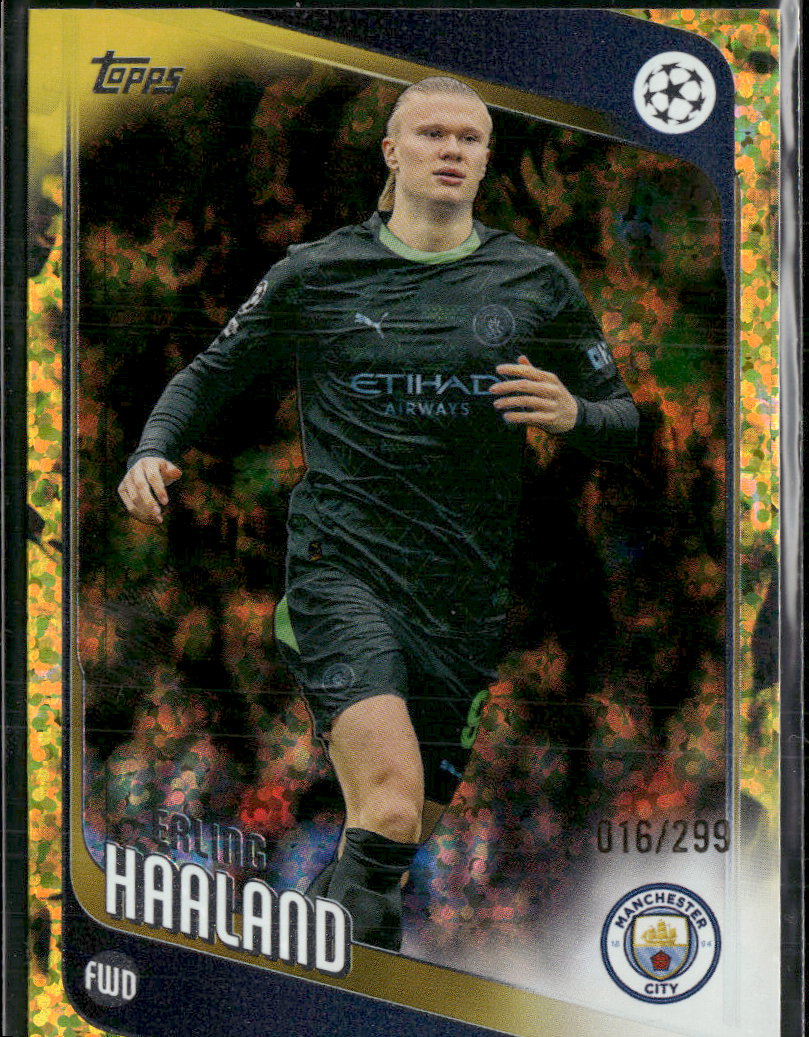 2025-26 Topps UEFA Club Competitions Yellow Holo Erling Haaland #/299 #181
