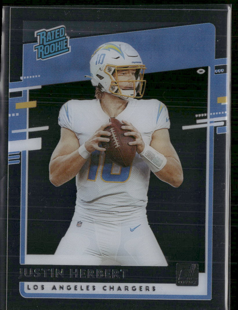 2020 Panini Chronicles Clearly Donruss Rated Rookies Justin Herbert #RR-JH