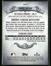 2026 Bowman Bowman Sterling Mojo Refractors Shohei Ohtani #BST-6