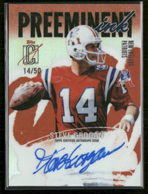 2024 Topp Class Preeminent Ink-AU Orange Refractor Steve Grogan #/50 Auto #PI-SG
