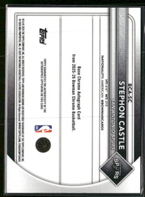 2025-26 Bowman Chrome AU Purple Refractor Stephon Castle #/250 Auto #BCA-SC