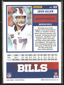 2025 Score Dots Blue Josh Allen #/399 #159